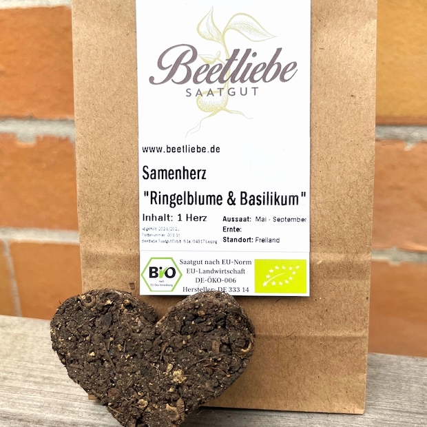 Samenherz „Ringelblume & Basilikum" [samenfest]