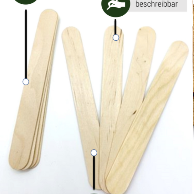 Pflanzenschilder "Buchenholz" - Kräuterstecker zum beschriften