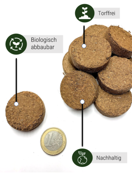 Kokos Quelltabletten Ø 35 mm - Anzuchterde [torffrei]