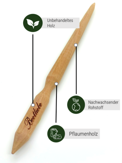 Pikierstab "Pflaume" - Pikierstab aus Holz