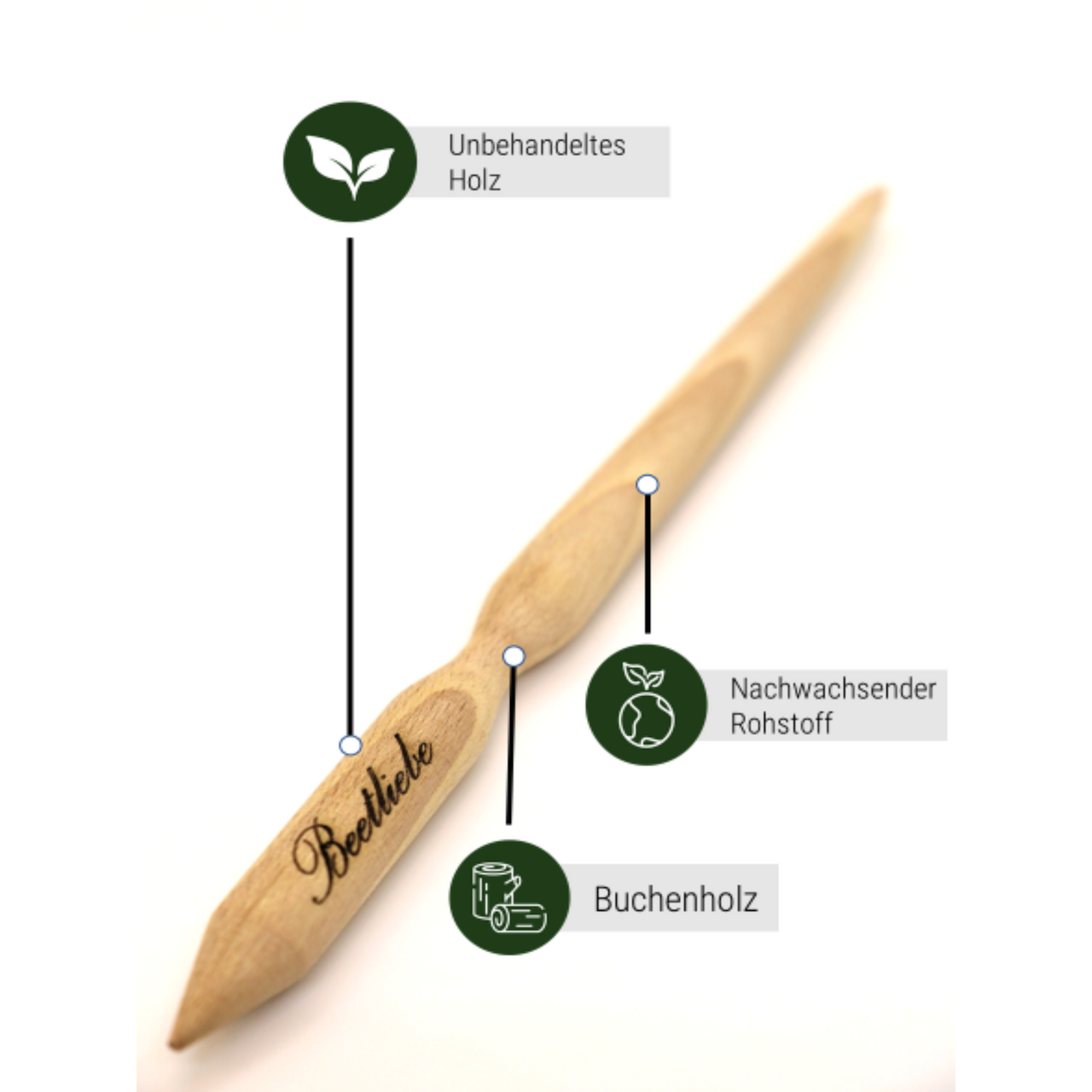 Pikierstab „Buche“ - Pikierstab aus Holz
