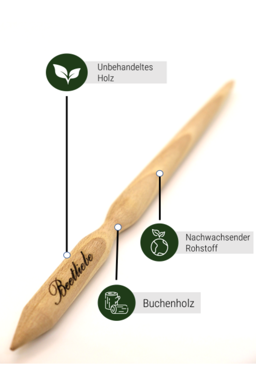 Anzuchtschalen Set [Kunststoff] & Pikierstab aus Holz