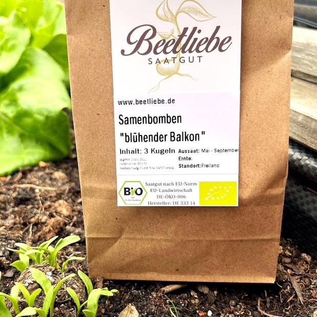 "blühender Balkon" Samenbomben mit Bio Saatgut