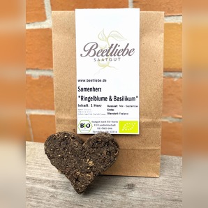 Samenherz „Ringelblume & Basilikum" [samenfest]