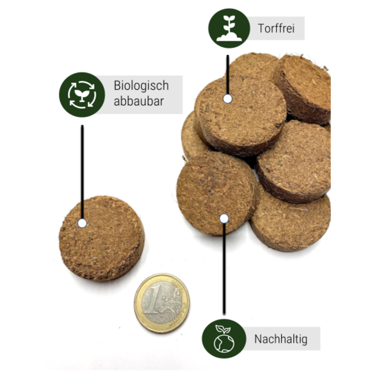 Anzuchtschalen Set [Kunststoff] & Pikierstab aus Holz