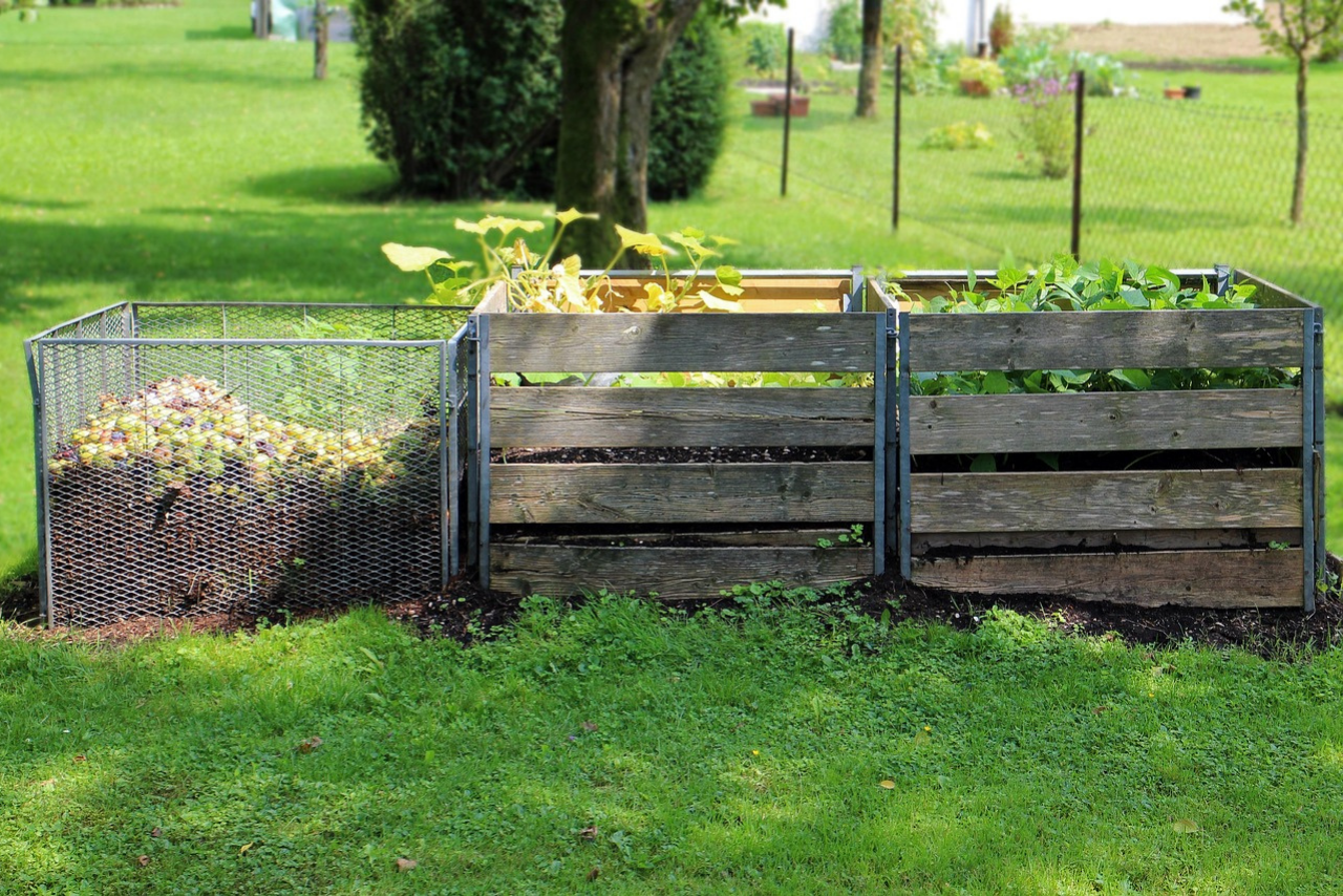 Kompostplatz im Garten