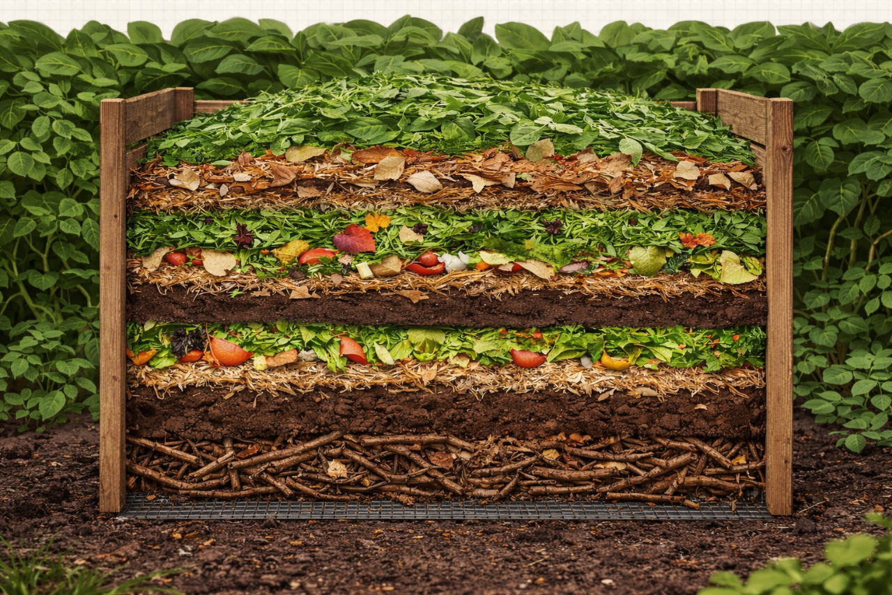 Kompost richtig schichten