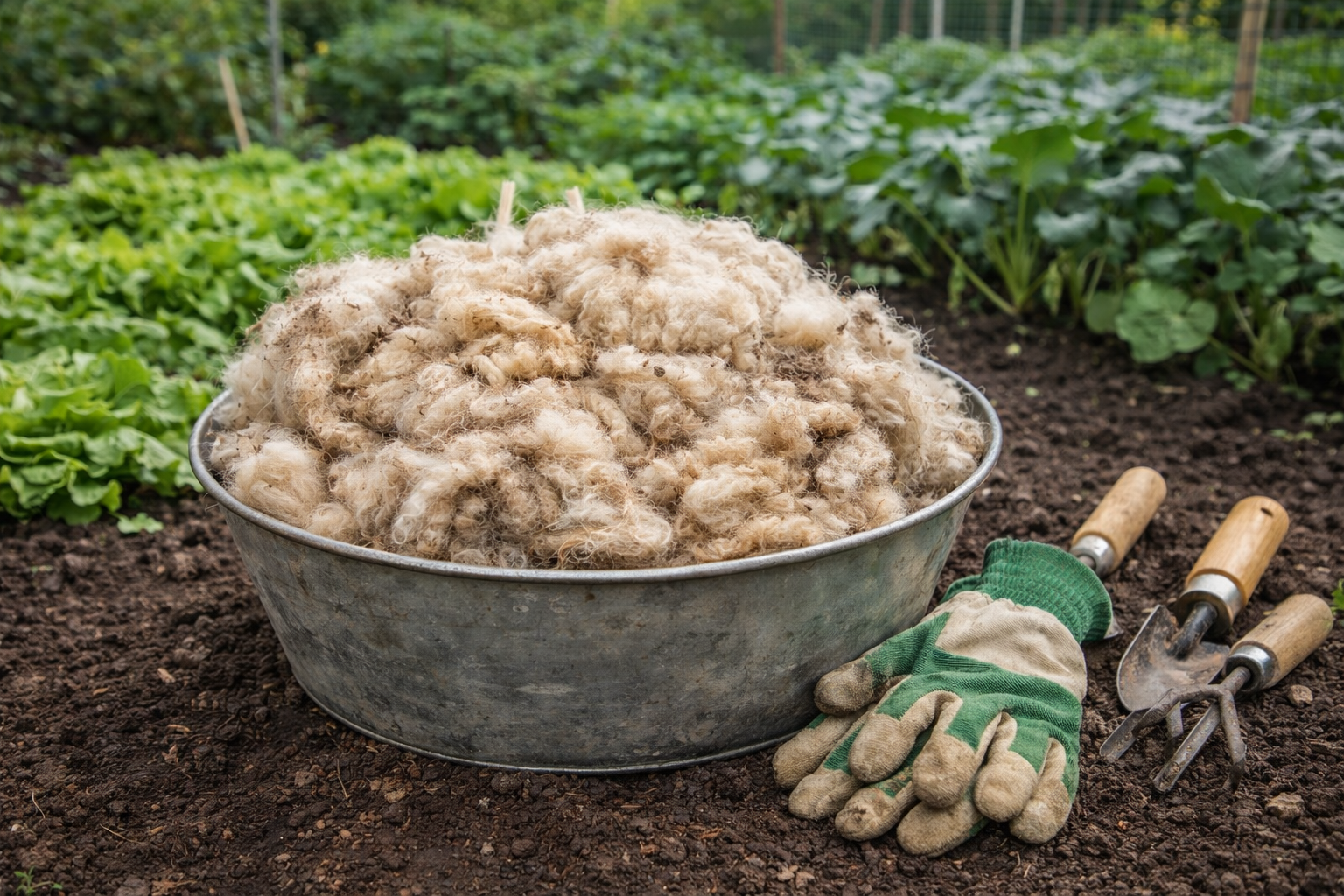 Schafwolle als organischer Stickstoffdünger