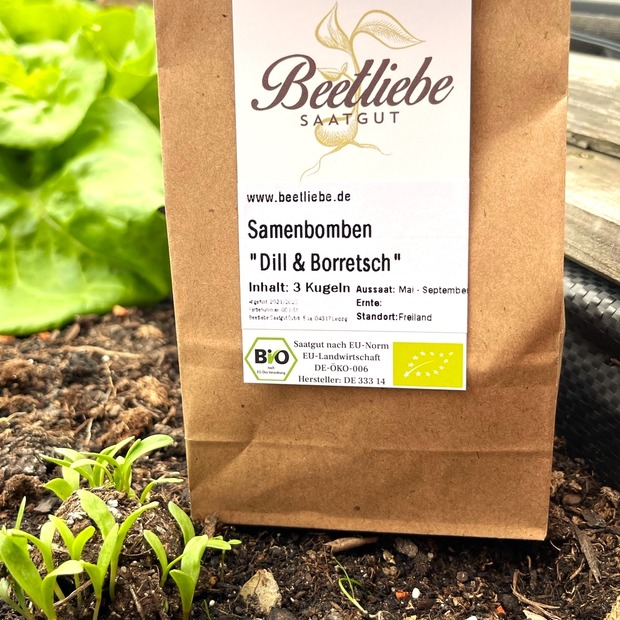 "Dill & Borretsch" Samenbomben mit Bio Saatgut
