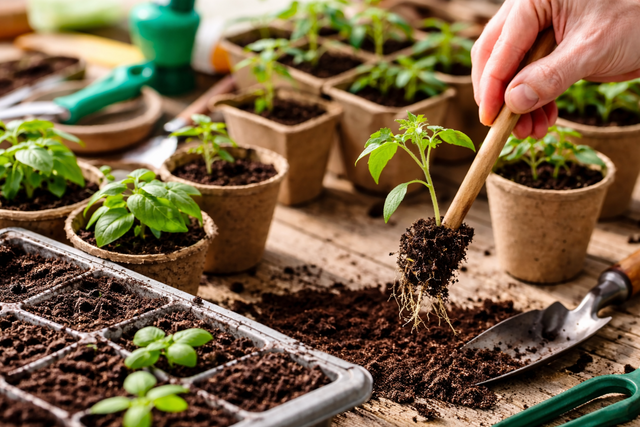 Bild von Pflanzen pikieren