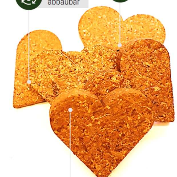 Kokos Quelltabletten in Herzform - Anzuchterde 55mm [torffrei]